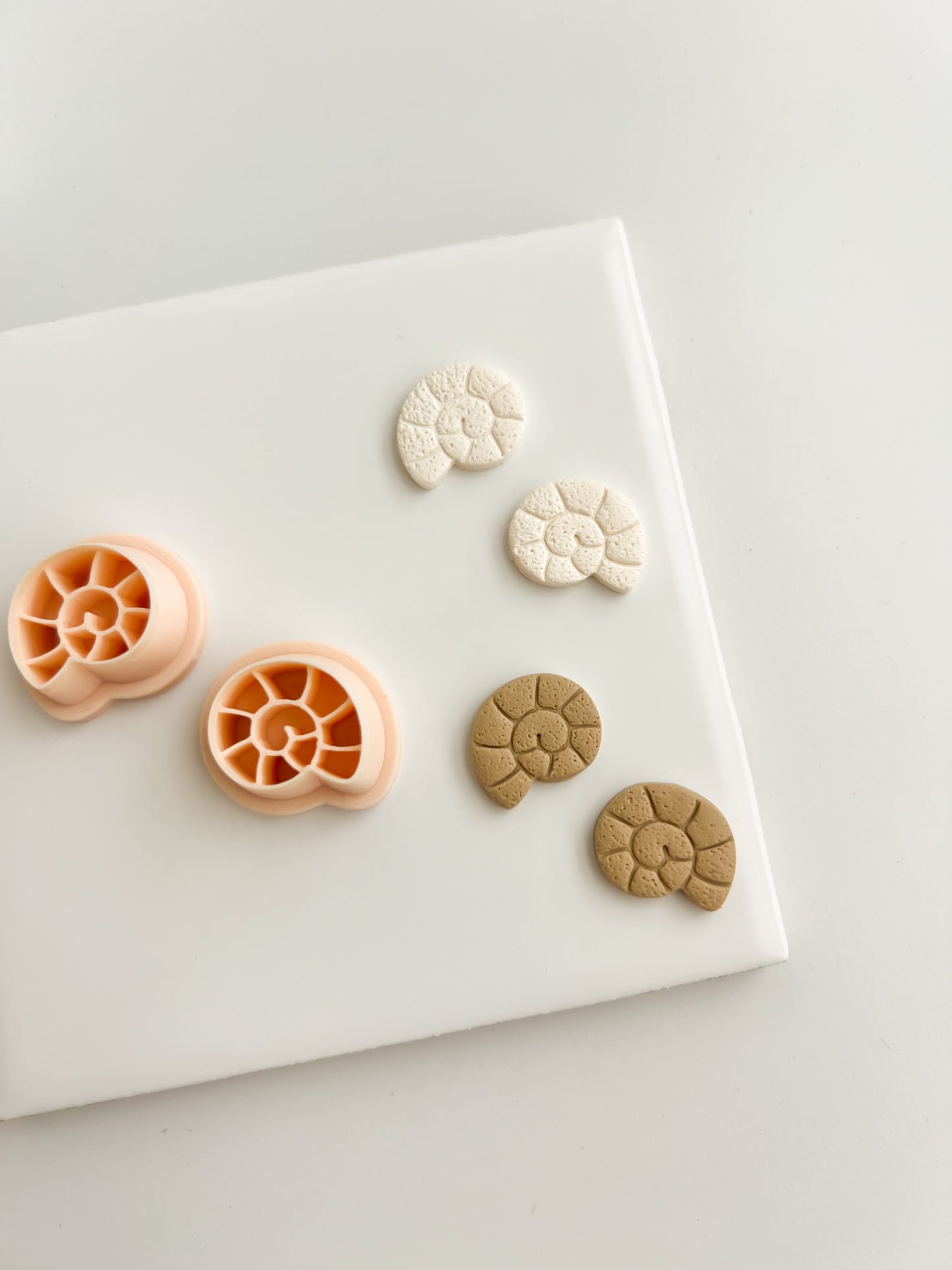 Ocean Snail (Mirrored) Clay Cutter | Ocean Snail Polymer Clay Cutter for DIY Ocean Earrings Marine Jewelry and Handmade Coastal Accessories