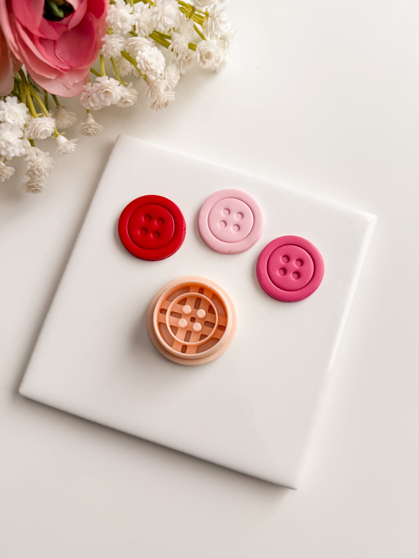 Button No. 1 Clay Cutter | Button No. 1 Polymer Clay Cutter for DIY Fashion Earrings Sewing-Themed Jewelry and Handmade Cute Accessories