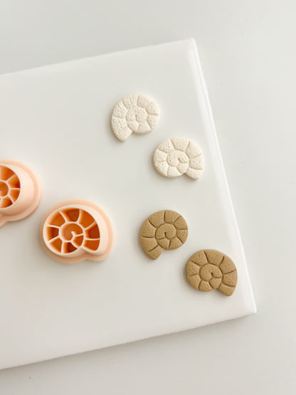 Ocean Snail (Mirrored) Clay Cutter | Ocean Snail Polymer Clay Cutter for DIY Ocean Earrings Marine Jewelry and Handmade Coastal Accessories