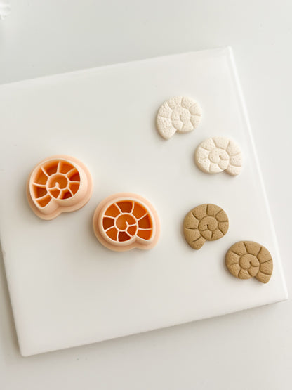 Ocean Snail (Mirrored) Clay Cutter | Ocean Snail Polymer Clay Cutter for DIY Ocean Earrings Marine Jewelry and Handmade Coastal Accessories