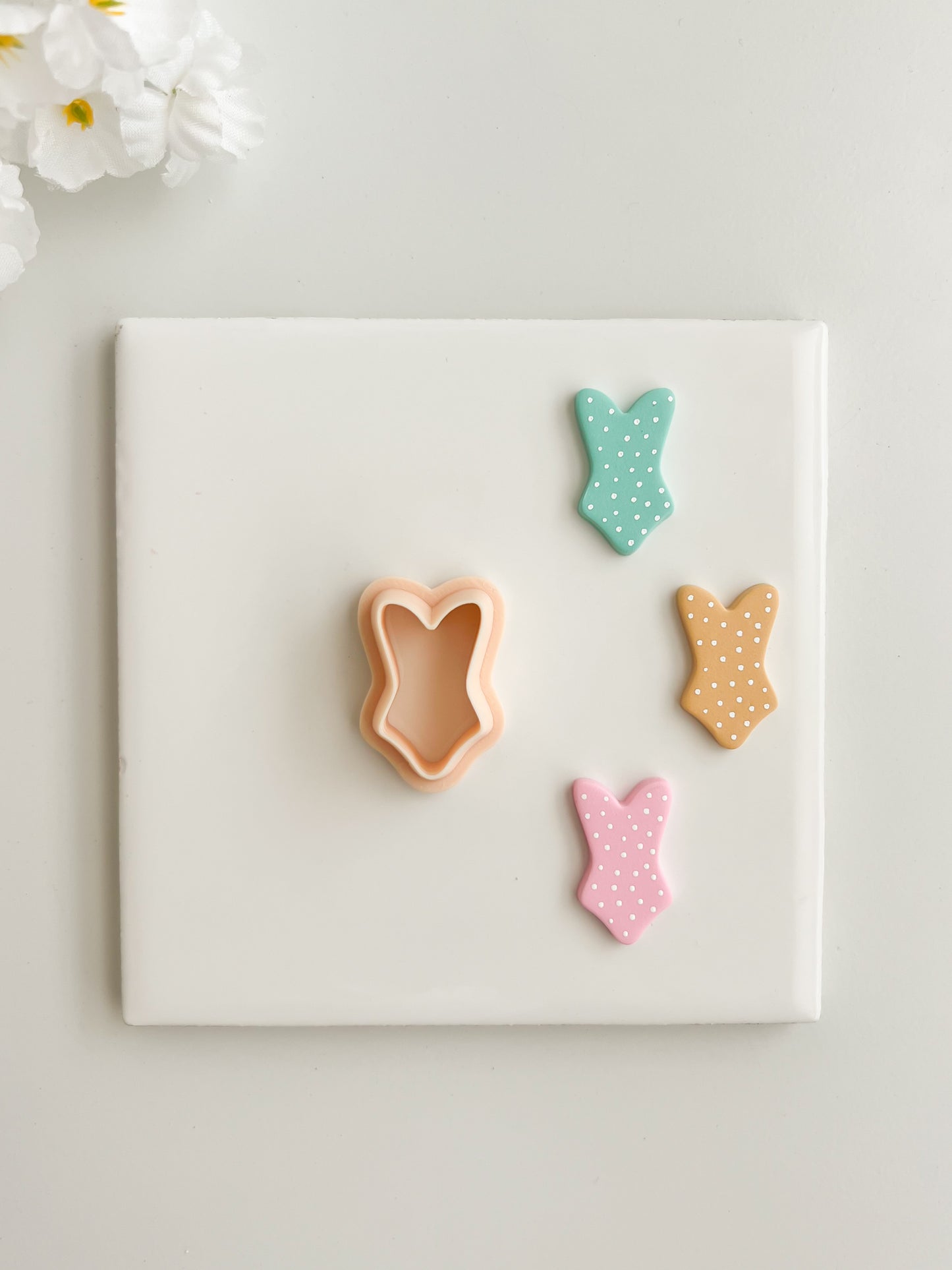 Bathing Suit No. 1 Clay Cutter | Bathing Suit No. 1 Polymer Clay Cutter for DIY Vacation Earrings Summer-Themed Jewelry and Handmade Beach Accessories