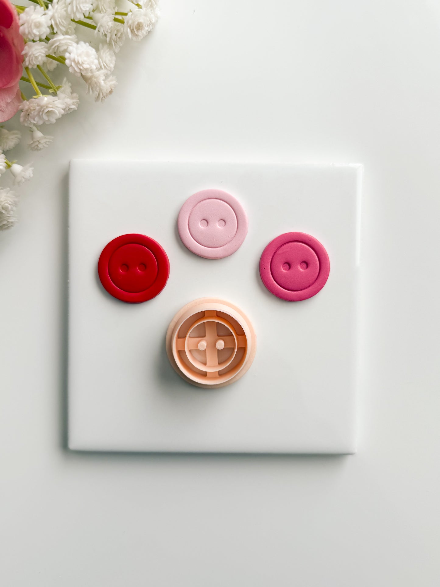 Button No. 2 Clay Cutter | Button No. 2 Polymer Clay Cutter for DIY Sewing Earrings Craft-Themed Jewelry and Handmade Cute Accessories