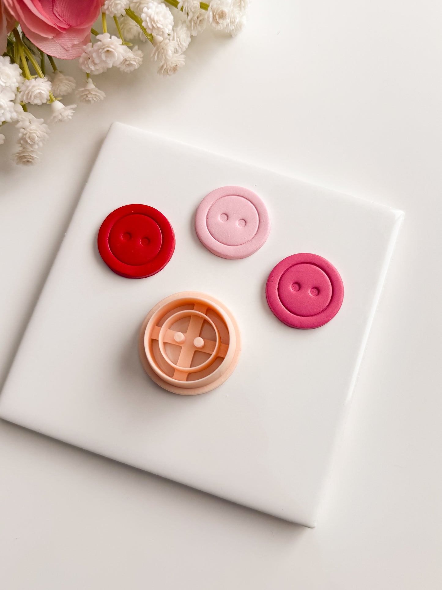 Button No. 2 Clay Cutter | Button No. 2 Polymer Clay Cutter for DIY Sewing Earrings Craft-Themed Jewelry and Handmade Cute Accessories