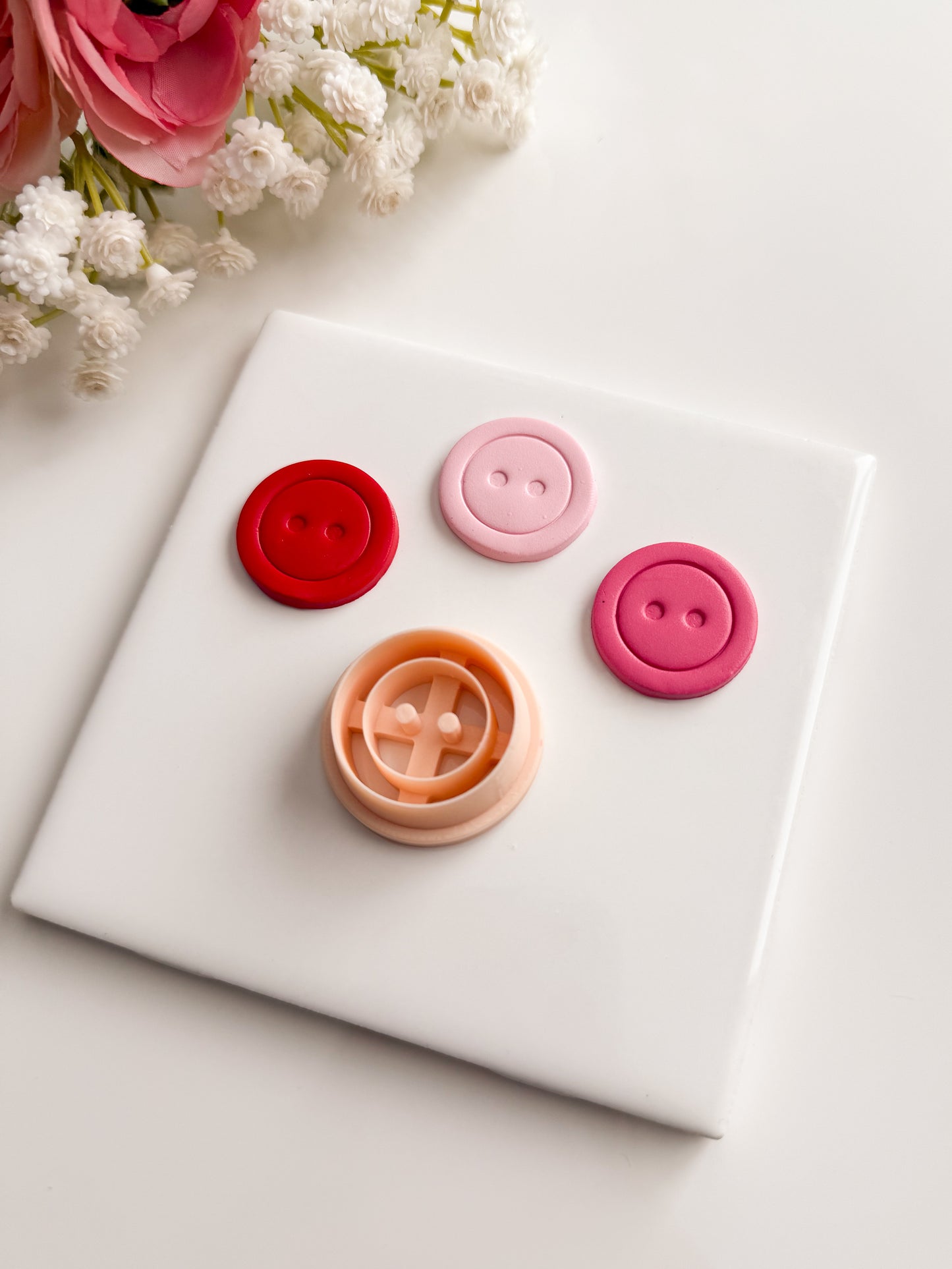 Button No. 2 Clay Cutter | Button No. 2 Polymer Clay Cutter for DIY Sewing Earrings Craft-Themed Jewelry and Handmade Cute Accessories