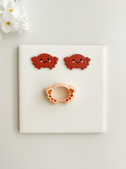 Crab No. 2 Clay Cutter | Crab No. 2 Polymer Clay Cutter for DIY Coastal Earrings Sea-Themed Jewelry and Handmade Summer Accessories