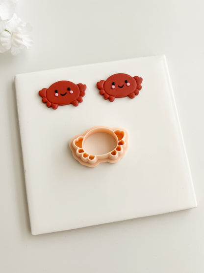 Crab No. 2 Clay Cutter | Crab No. 2 Polymer Clay Cutter for DIY Coastal Earrings Sea-Themed Jewelry and Handmade Summer Accessories