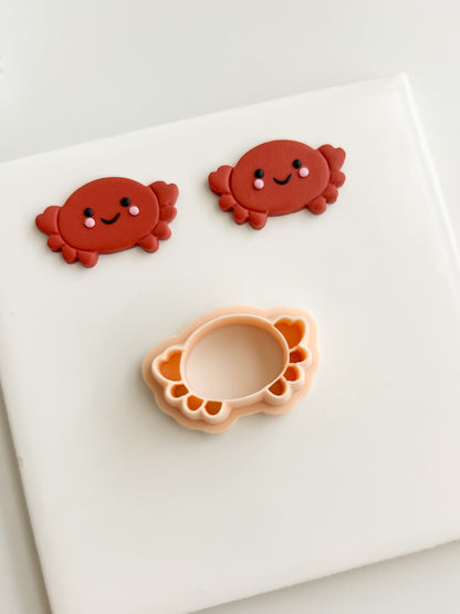 Crab No. 2 Clay Cutter | Crab No. 2 Polymer Clay Cutter for DIY Coastal Earrings Sea-Themed Jewelry and Handmade Summer Accessories