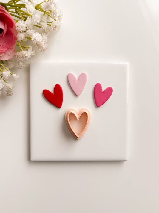 Valentine Heart No. 6 Clay Cutter | Valentine Heart No. 6 Polymer Clay Cutter for DIY Romantic Earrings Cute Jewelry and Handmade Love-Themed Accessories