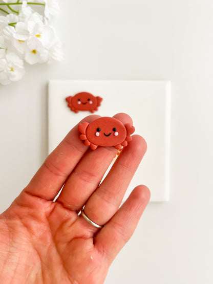Crab No. 2 Clay Cutter | Crab No. 2 Polymer Clay Cutter for DIY Coastal Earrings Sea-Themed Jewelry and Handmade Summer Accessories