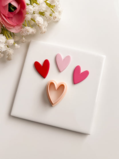 Valentine Heart No. 6 Clay Cutter | Valentine Heart No. 6 Polymer Clay Cutter for DIY Romantic Earrings Cute Jewelry and Handmade Love-Themed Accessories