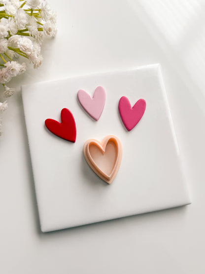 Valentine Heart No. 6 Clay Cutter | Valentine Heart No. 6 Polymer Clay Cutter for DIY Romantic Earrings Cute Jewelry and Handmade Love-Themed Accessories