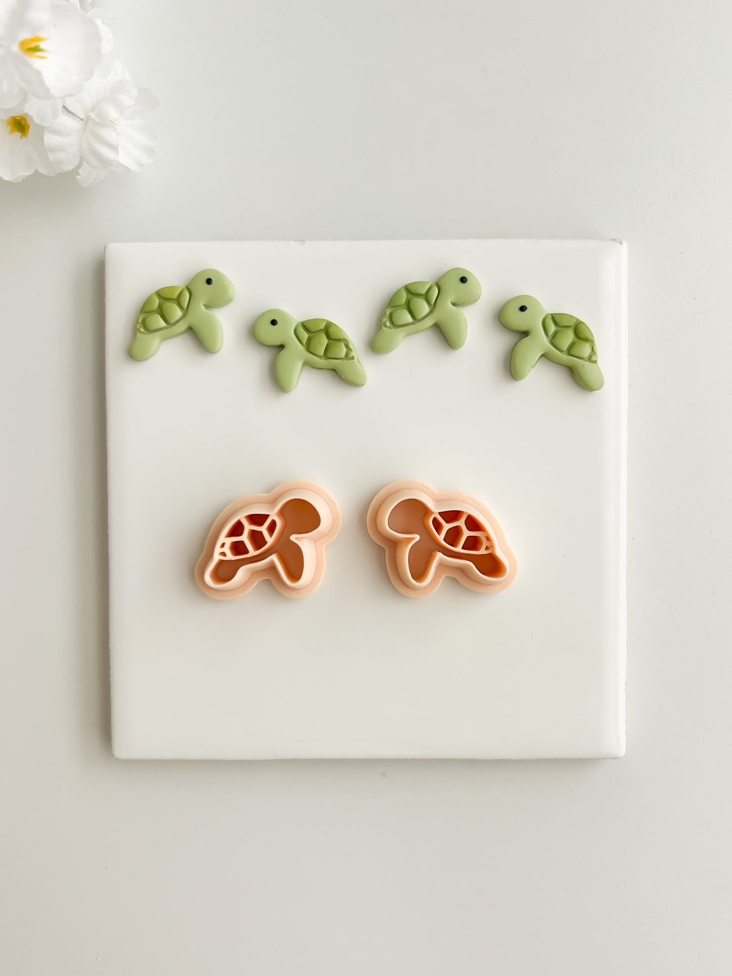 Sea Turtle No. 2 Clay Cutter | Sea Turtle No. 2 Polymer Clay Cutter for DIY Ocean Earrings Marine-Themed Jewelry and Handmade Coastal Accessories