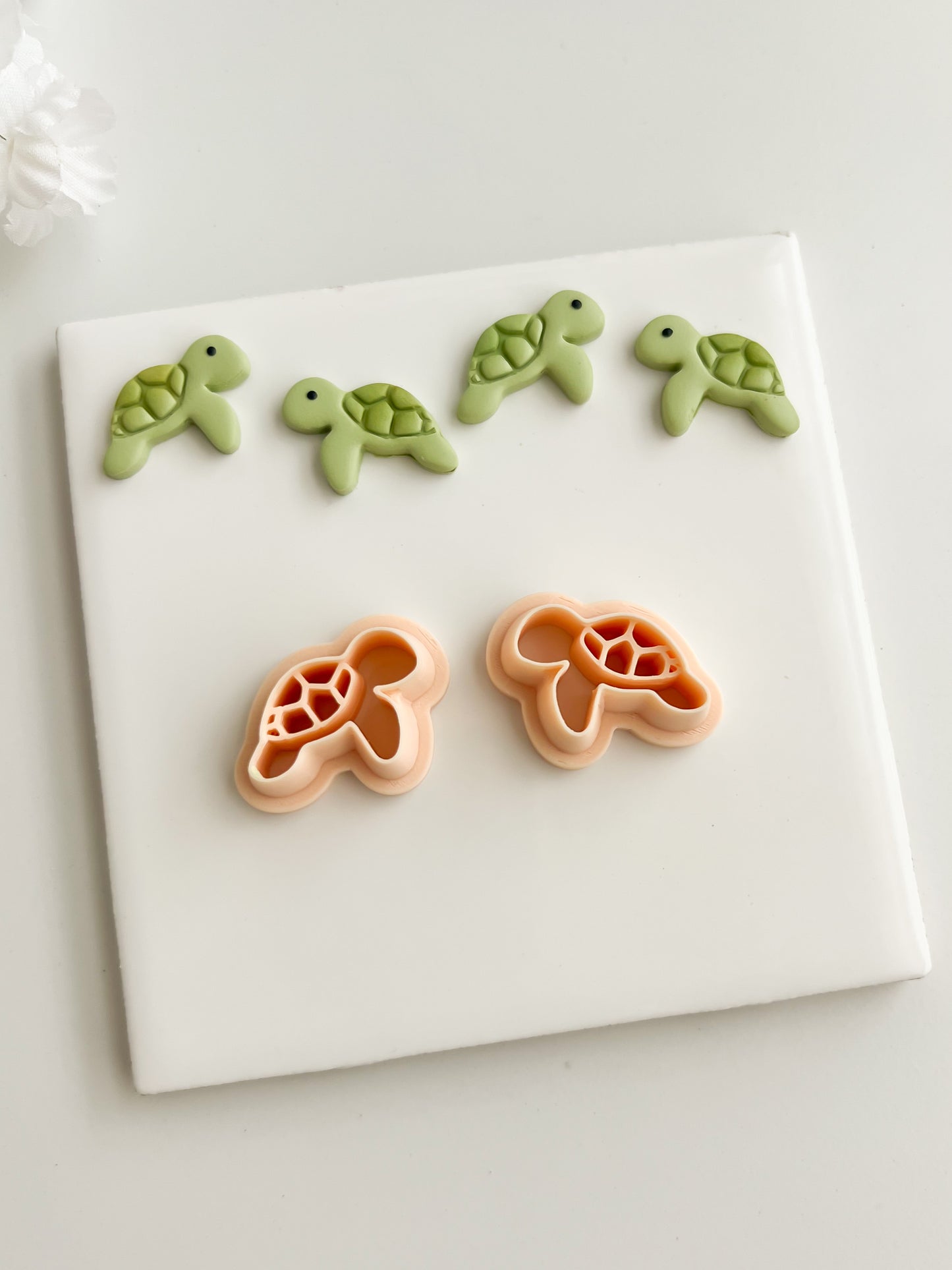 Sea Turtle No. 2 Clay Cutter | Sea Turtle No. 2 Polymer Clay Cutter for DIY Ocean Earrings Marine-Themed Jewelry and Handmade Coastal Accessories