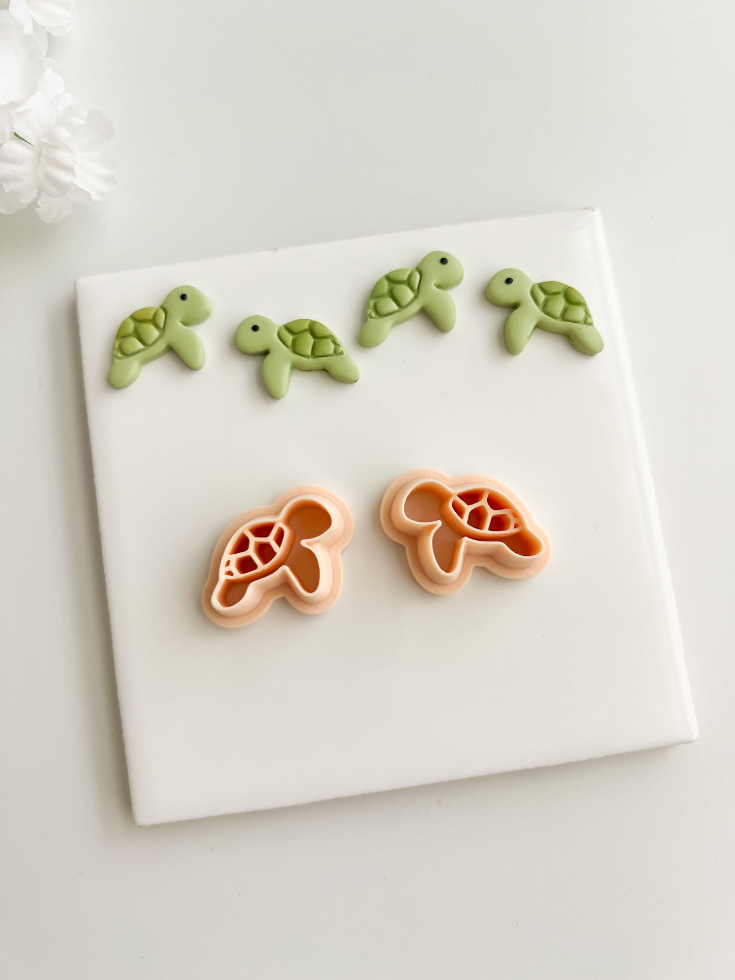 Sea Turtle No. 2 Clay Cutter | Sea Turtle No. 2 Polymer Clay Cutter for DIY Ocean Earrings Marine-Themed Jewelry and Handmade Coastal Accessories