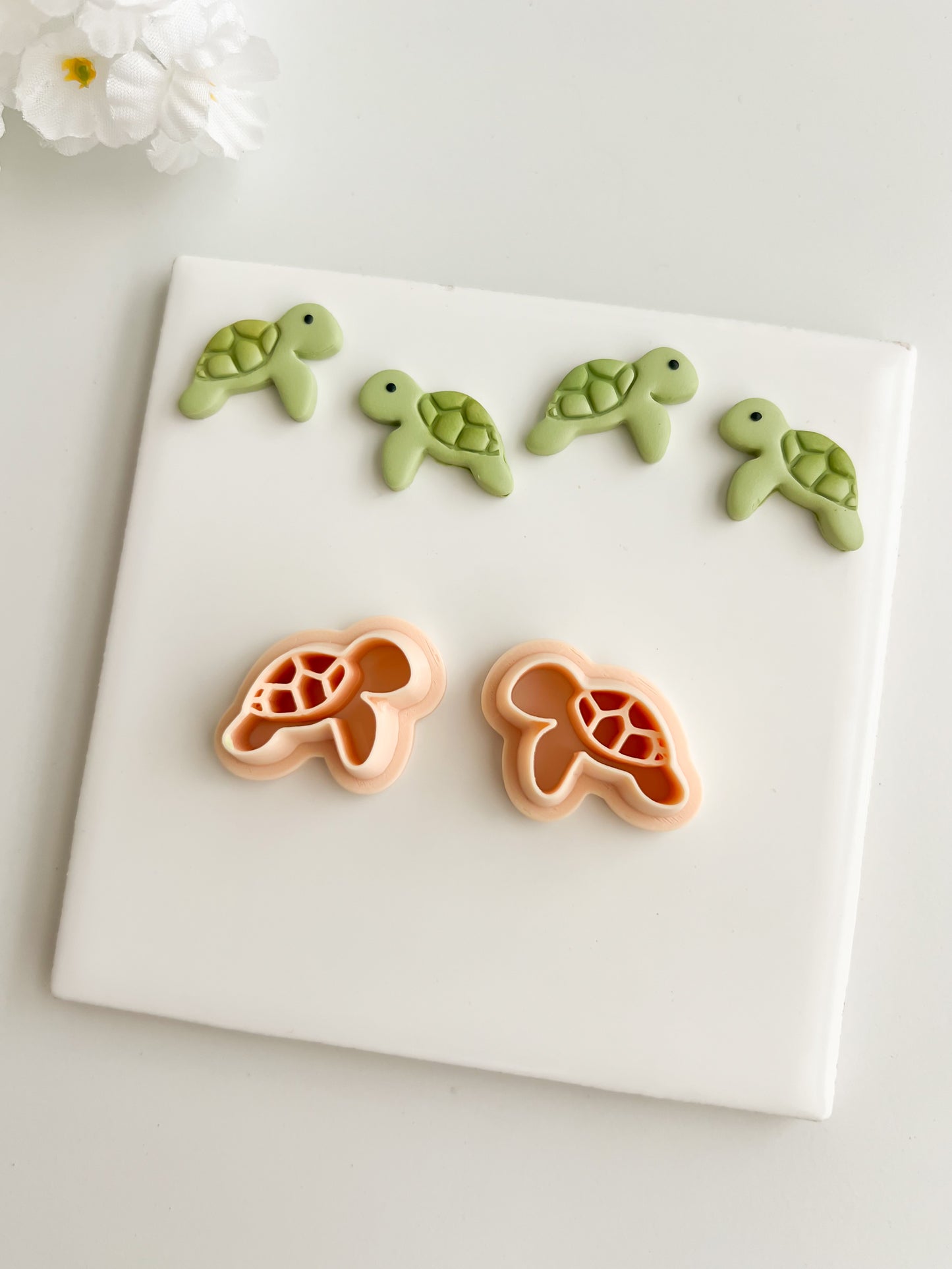 Sea Turtle No. 2 Clay Cutter | Sea Turtle No. 2 Polymer Clay Cutter for DIY Ocean Earrings Marine-Themed Jewelry and Handmade Coastal Accessories