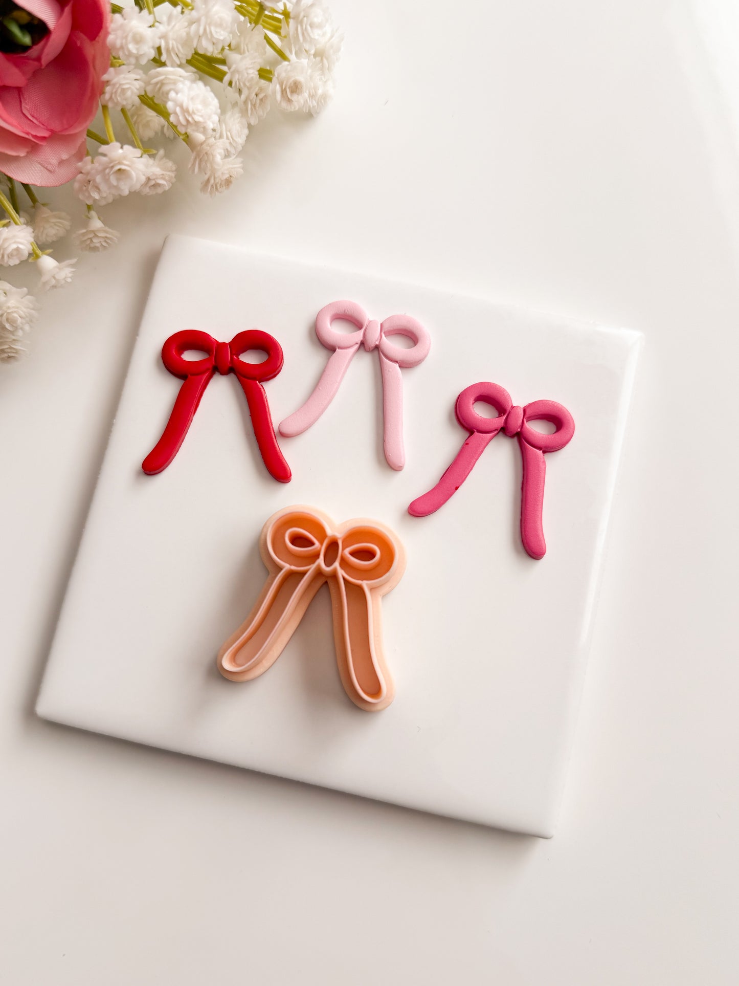 Coquette Valentine Bow No. 1 Clay Cutter | Coquette Valentine Bow No. 1 Polymer Clay Cutter for DIY Romantic Earrings Valentine-Themed Jewelry and Handmade Cute Accessories