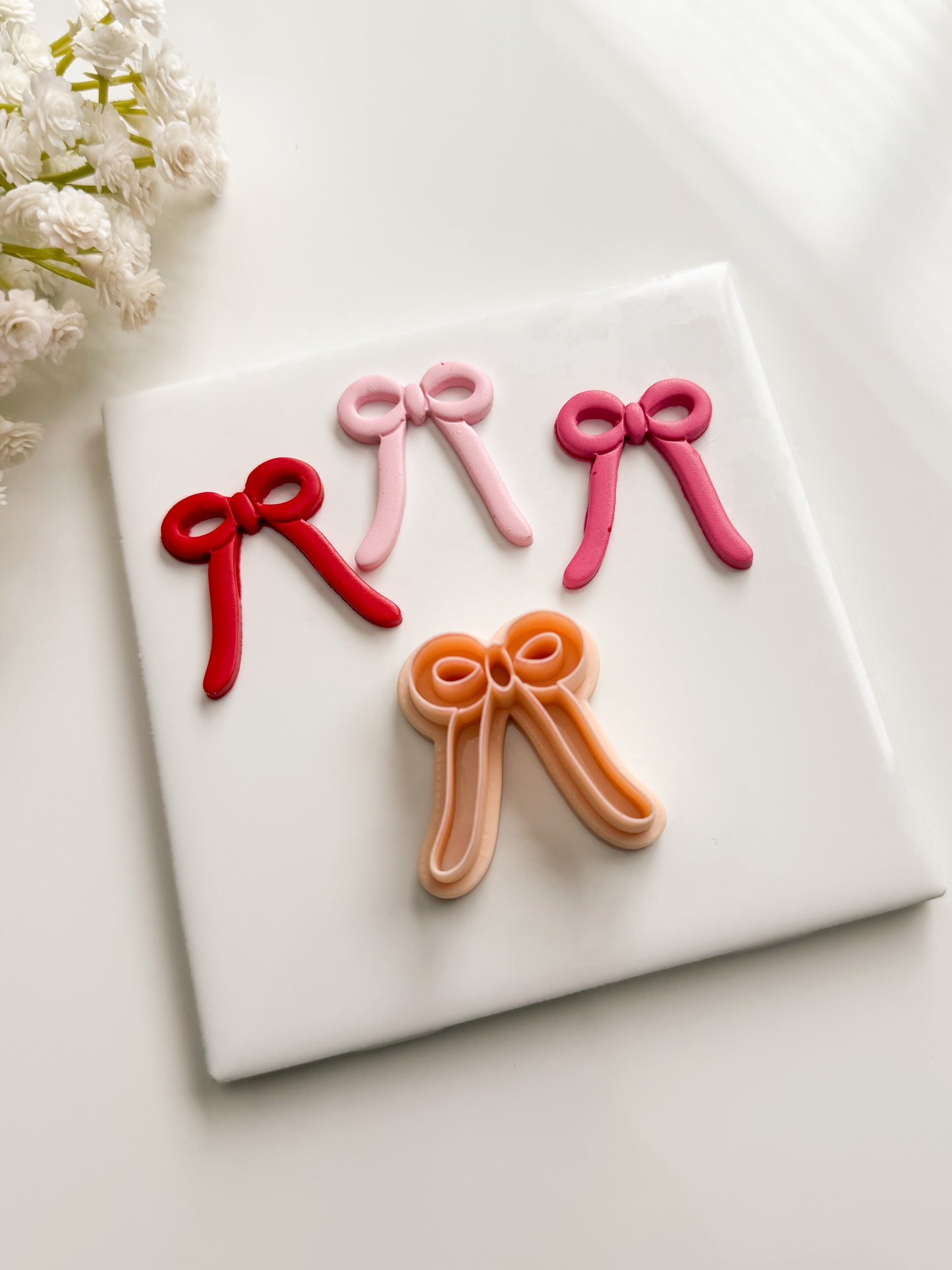 Coquette Valentine Bow No. 1 Clay Cutter | Coquette Valentine Bow No. 1 Polymer Clay Cutter for DIY Romantic Earrings Valentine-Themed Jewelry and Handmade Cute Accessories