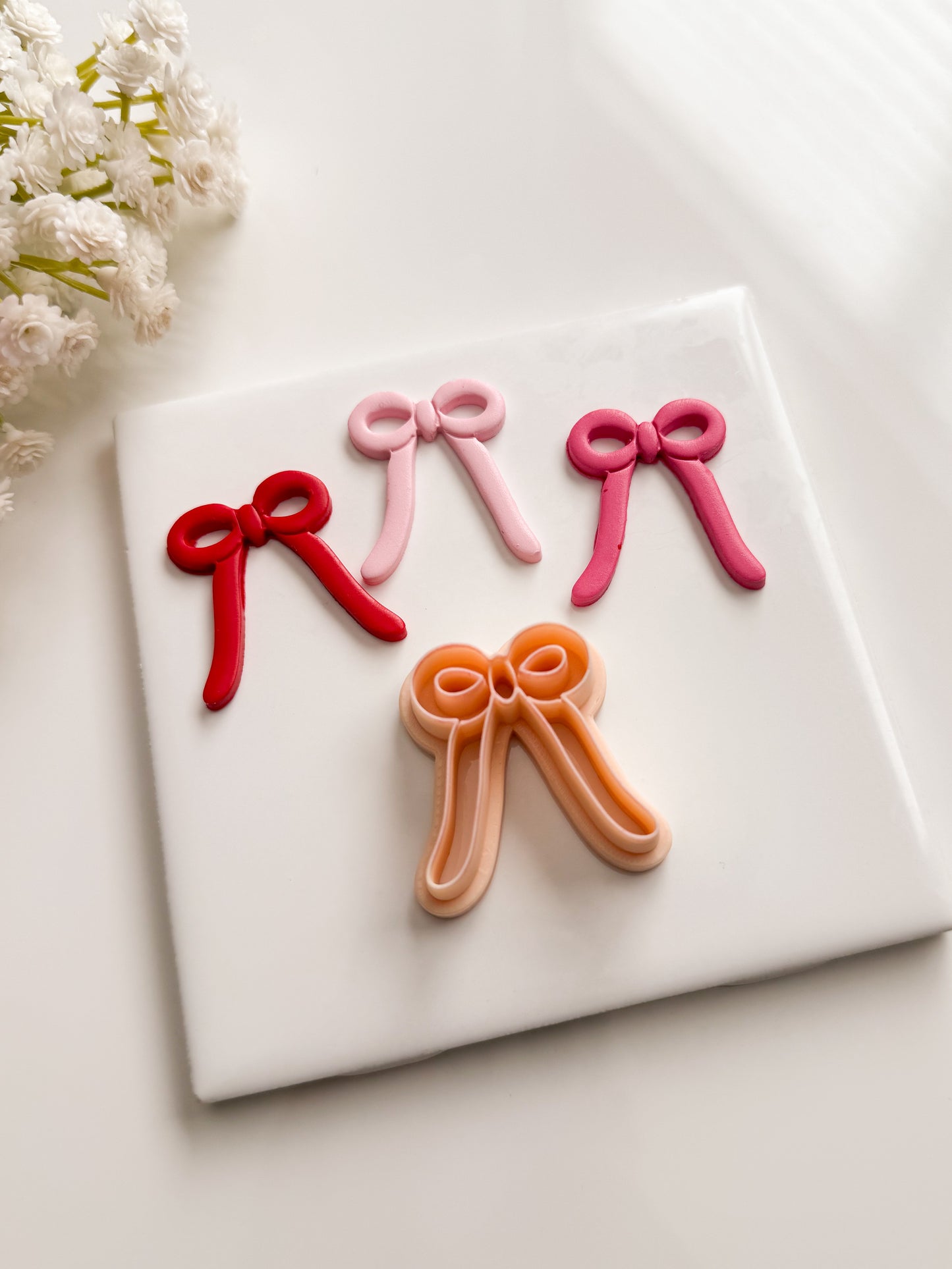 Coquette Valentine Bow No. 1 Clay Cutter | Coquette Valentine Bow No. 1 Polymer Clay Cutter for DIY Romantic Earrings Valentine-Themed Jewelry and Handmade Cute Accessories