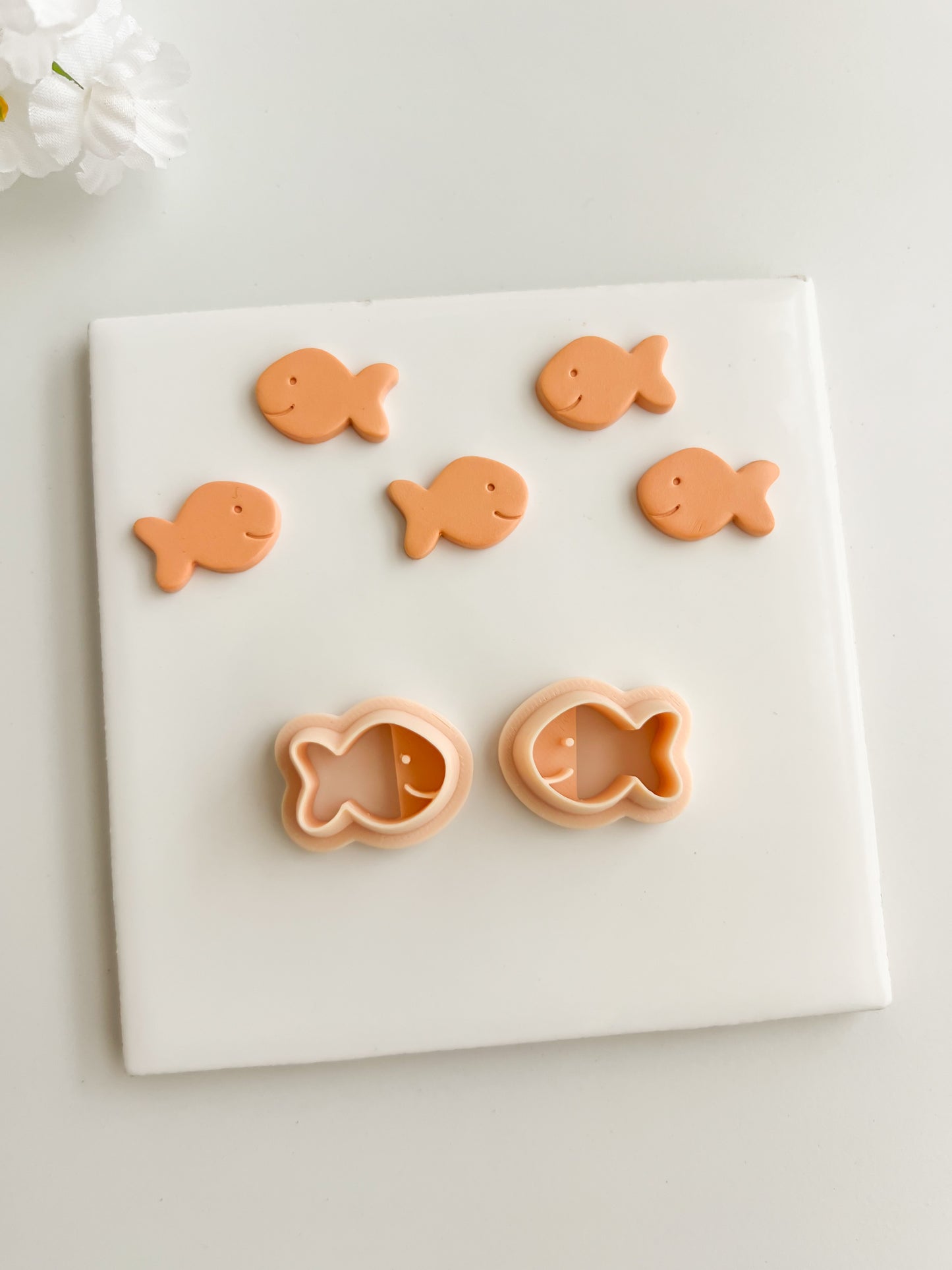Goldfish Cracker Clay Cutter | Goldfish Cracker Polymer Clay Cutter for DIY Snack Earrings Cute Food-Themed Jewelry and Handmade Fun Accessories