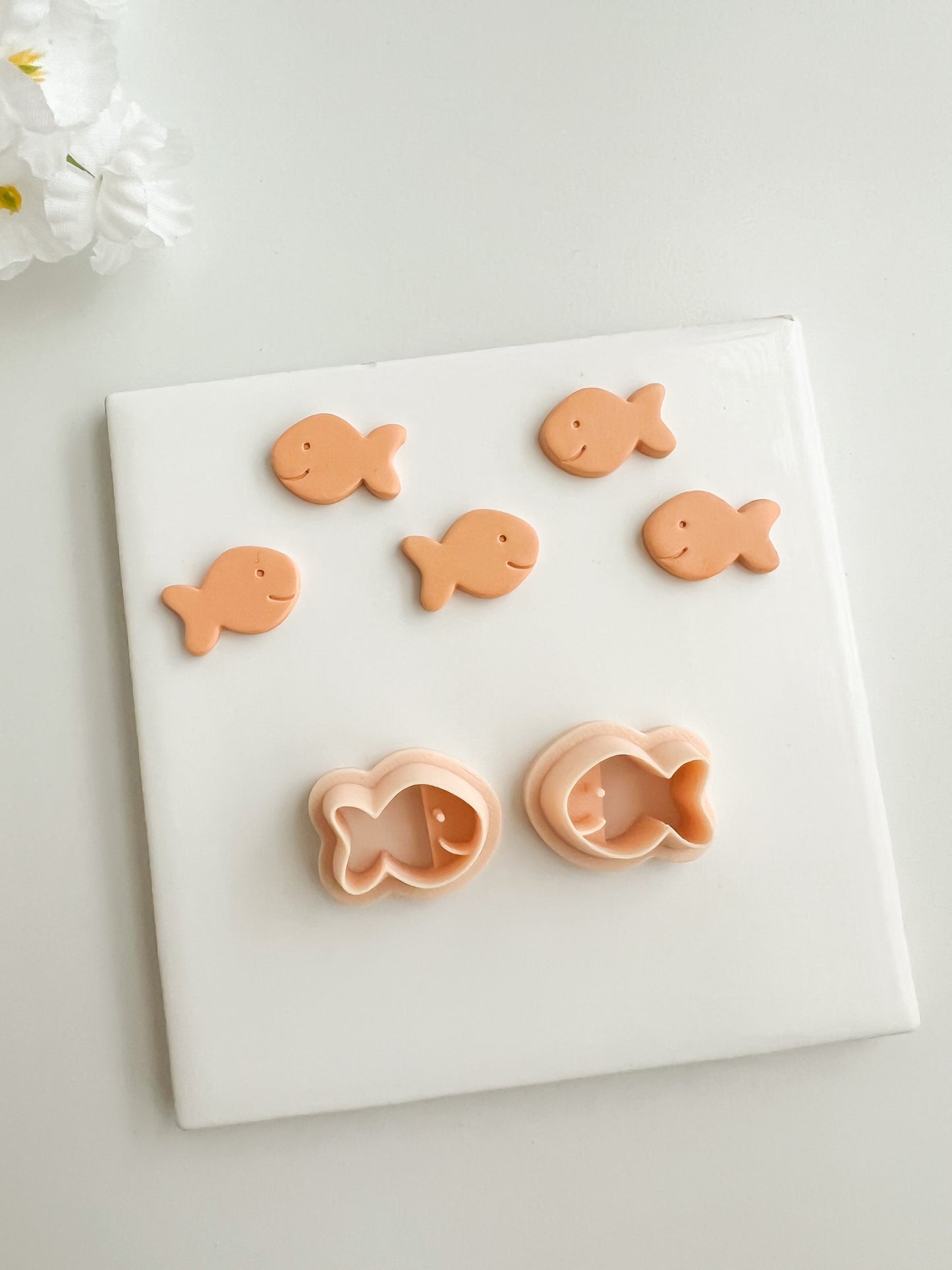 Goldfish Cracker Clay Cutter | Goldfish Cracker Polymer Clay Cutter for DIY Snack Earrings Cute Food-Themed Jewelry and Handmade Fun Accessories