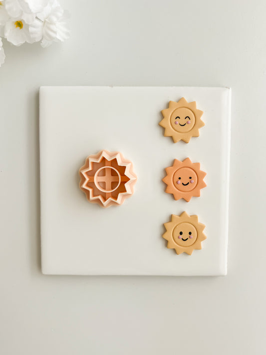 Sun No. 3 Clay Cutter | Sun No. 3 Polymer Clay Cutter for DIY Celestial Earrings Summer Jewelry and Handmade Sunshine Accessories