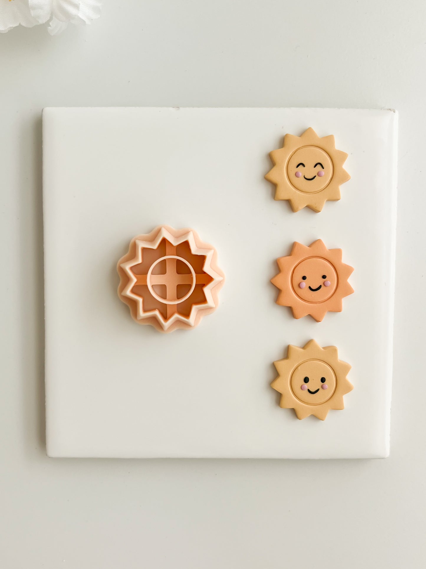 Sun No. 3 Clay Cutter | Sun No. 3 Polymer Clay Cutter for DIY Celestial Earrings Summer Jewelry and Handmade Sunshine Accessories