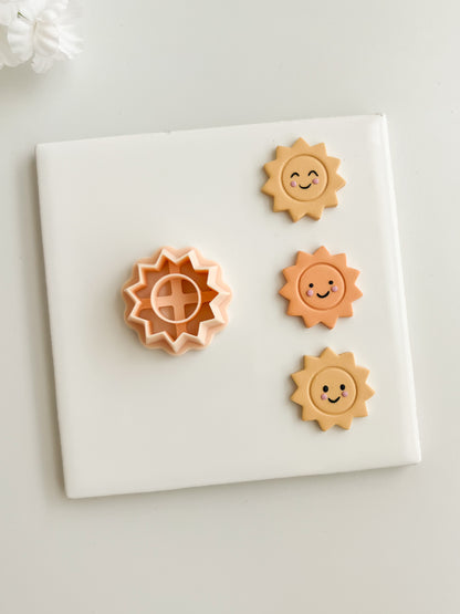 Sun No. 3 Clay Cutter | Sun No. 3 Polymer Clay Cutter for DIY Celestial Earrings Summer Jewelry and Handmade Sunshine Accessories
