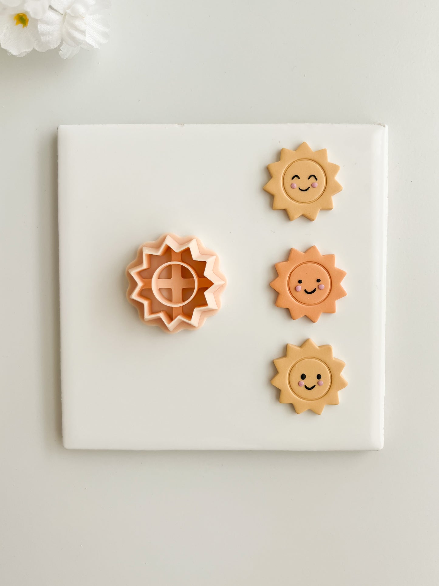 Sun No. 3 Clay Cutter | Sun No. 3 Polymer Clay Cutter for DIY Celestial Earrings Summer Jewelry and Handmade Sunshine Accessories