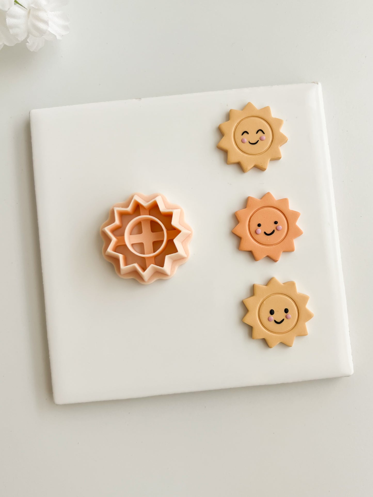 Sun No. 3 Clay Cutter | Sun No. 3 Polymer Clay Cutter for DIY Celestial Earrings Summer Jewelry and Handmade Sunshine Accessories