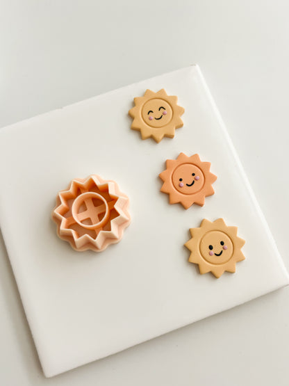 Sun No. 3 Clay Cutter | Sun No. 3 Polymer Clay Cutter for DIY Celestial Earrings Summer Jewelry and Handmade Sunshine Accessories