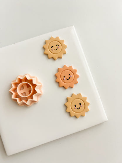 Sun No. 3 Clay Cutter | Sun No. 3 Polymer Clay Cutter for DIY Celestial Earrings Summer Jewelry and Handmade Sunshine Accessories