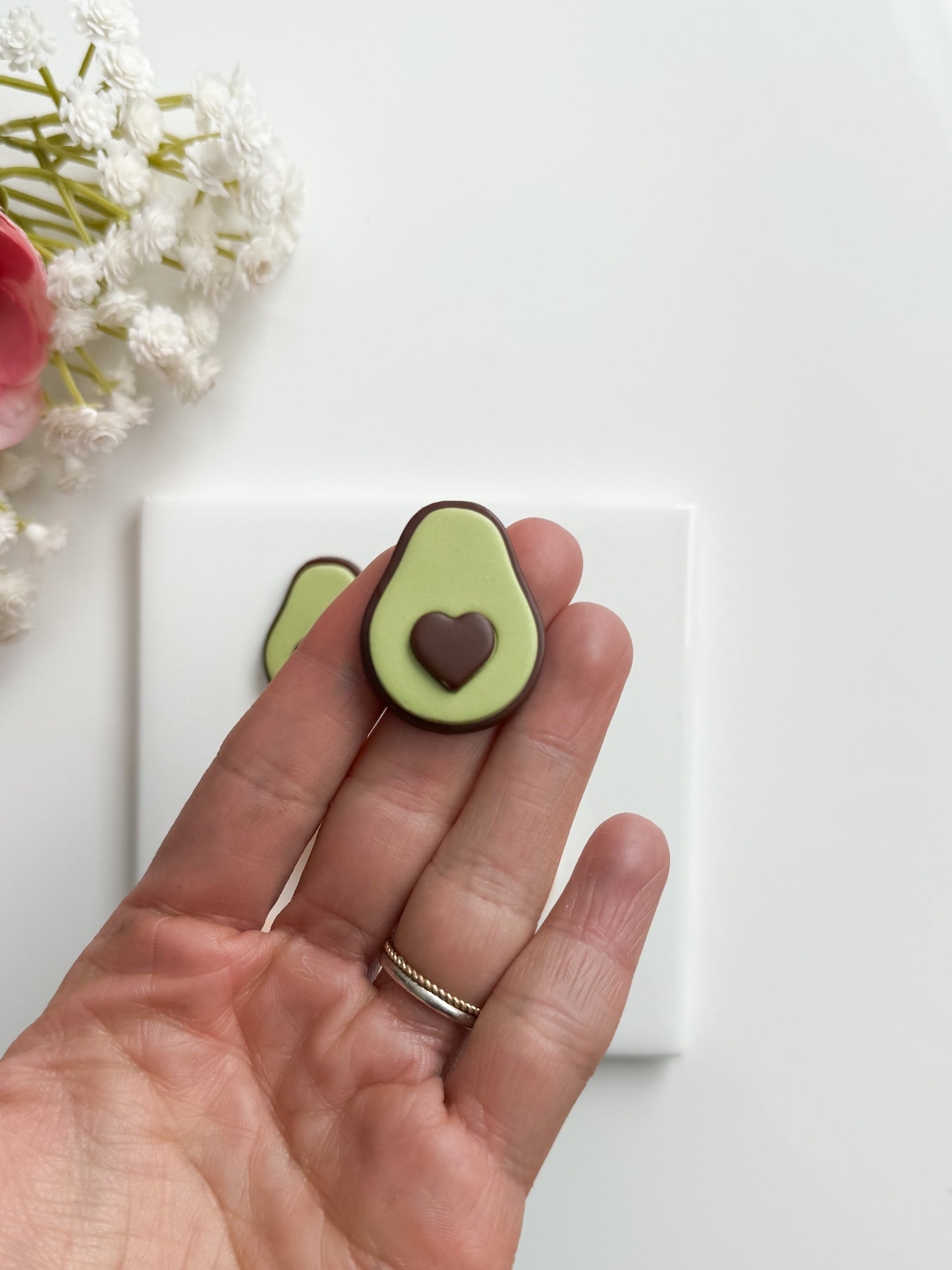 Heart Avocado Clay Cutter | Heart Avocado Polymer Clay Cutter for DIY Cute Earrings Food-Themed Jewelry and Handmade Fun Accessories