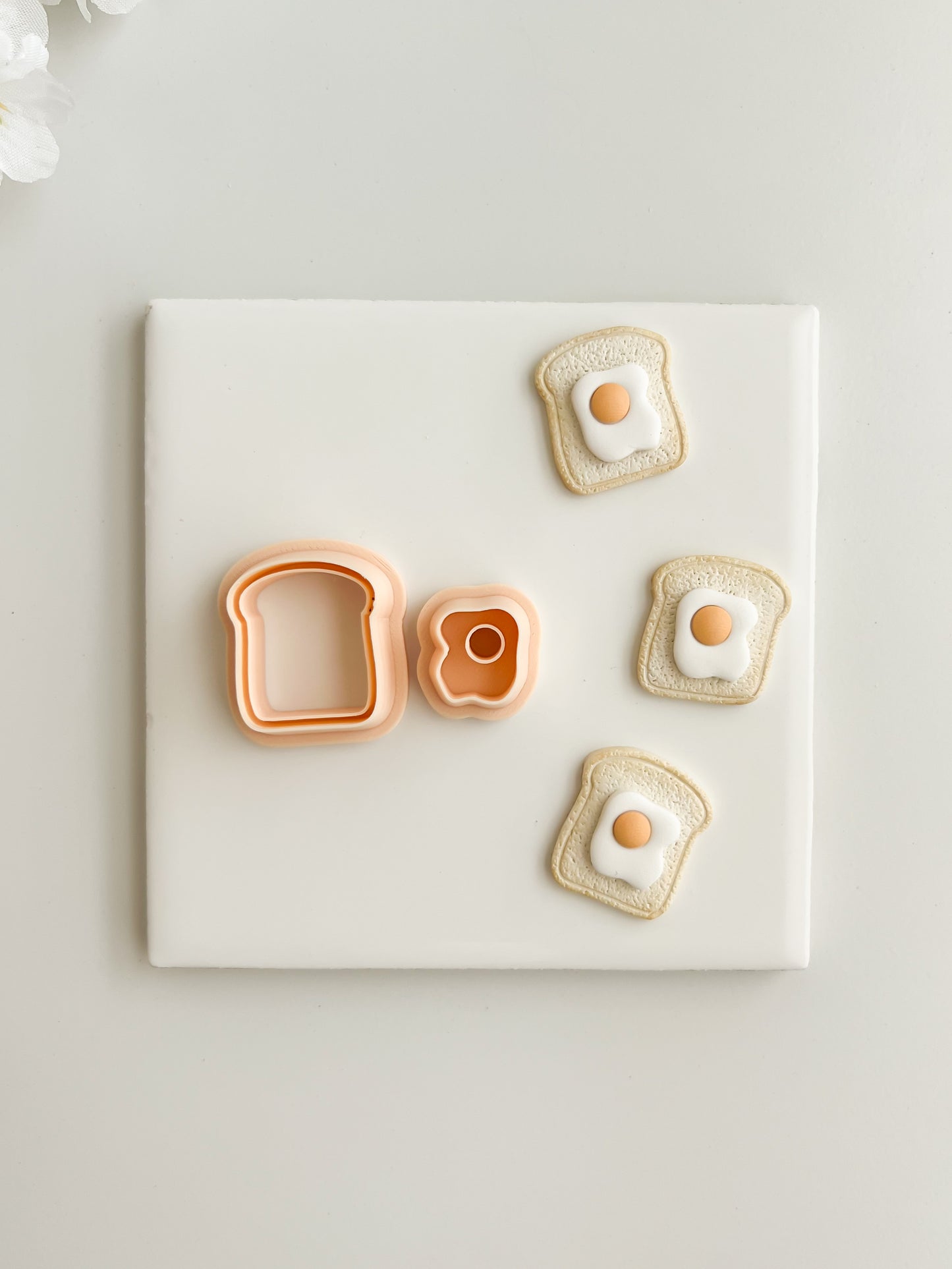 Toast and Eggs Clay Cutter | Toast and Eggs Polymer Clay Cutter for DIY Breakfast Earrings Food-Themed Jewelry and Handmade Cute Accessories