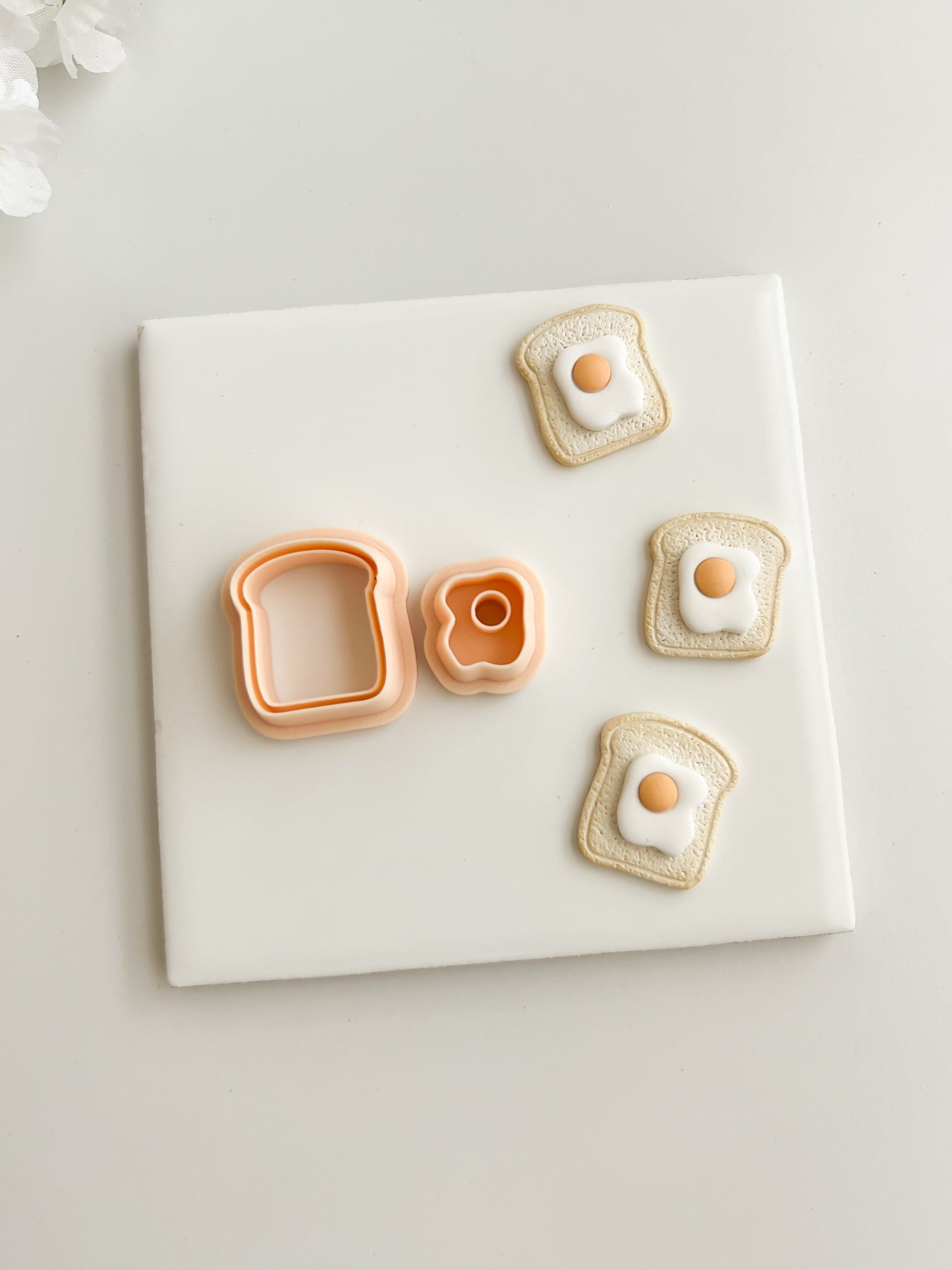 Toast and Eggs Clay Cutter | Toast and Eggs Polymer Clay Cutter for DIY Breakfast Earrings Food-Themed Jewelry and Handmade Cute Accessories