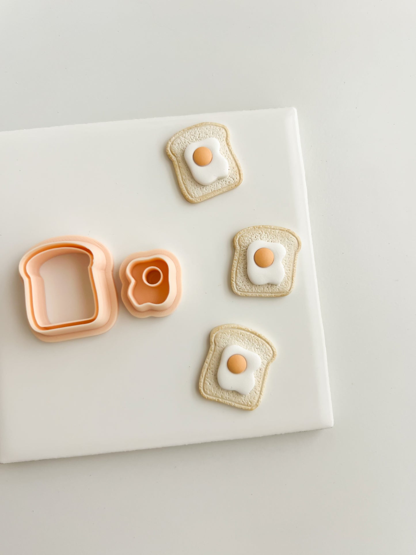 Toast and Eggs Clay Cutter | Toast and Eggs Polymer Clay Cutter for DIY Breakfast Earrings Food-Themed Jewelry and Handmade Cute Accessories
