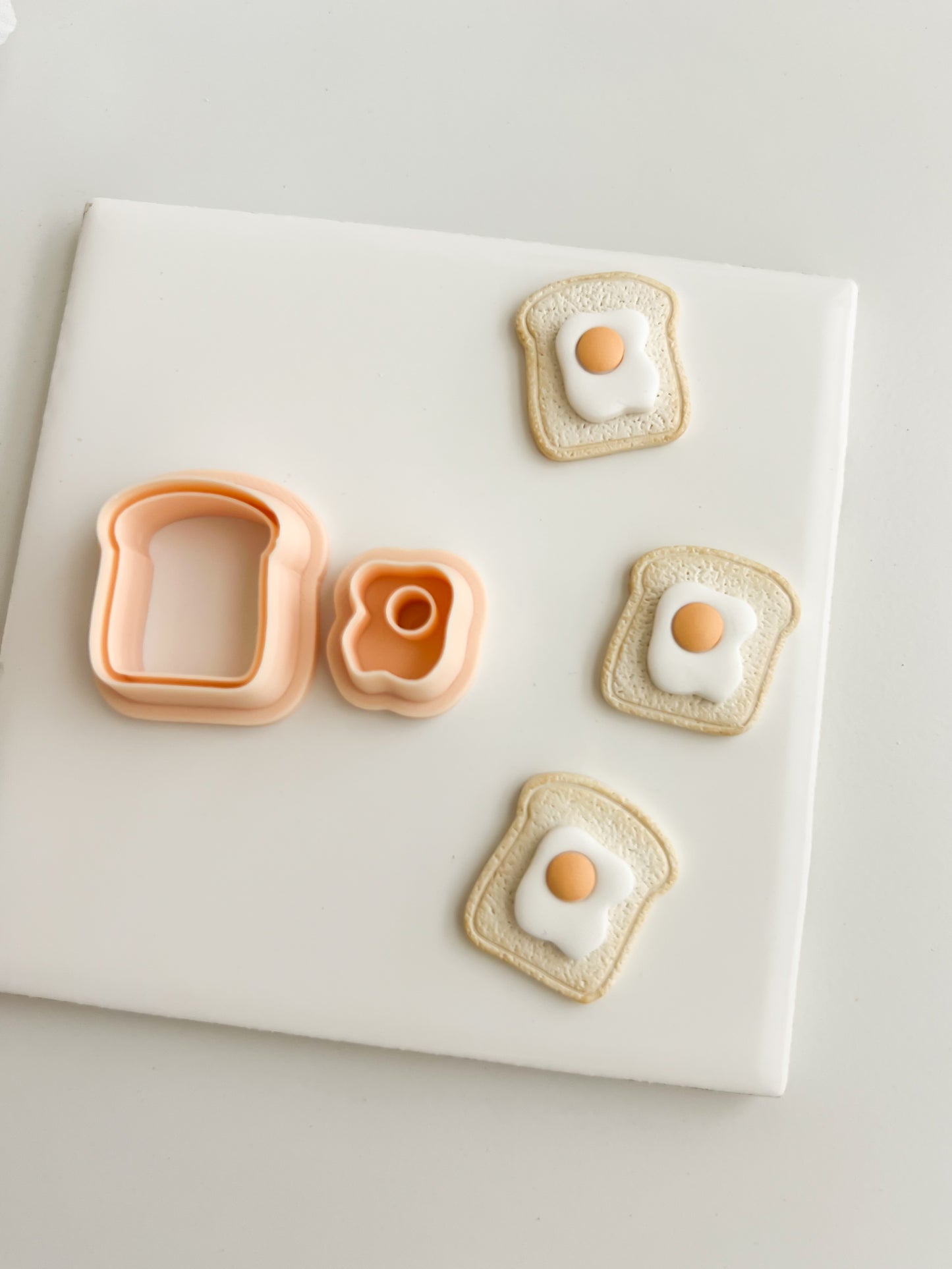 Toast and Eggs Clay Cutter | Toast and Eggs Polymer Clay Cutter for DIY Breakfast Earrings Food-Themed Jewelry and Handmade Cute Accessories
