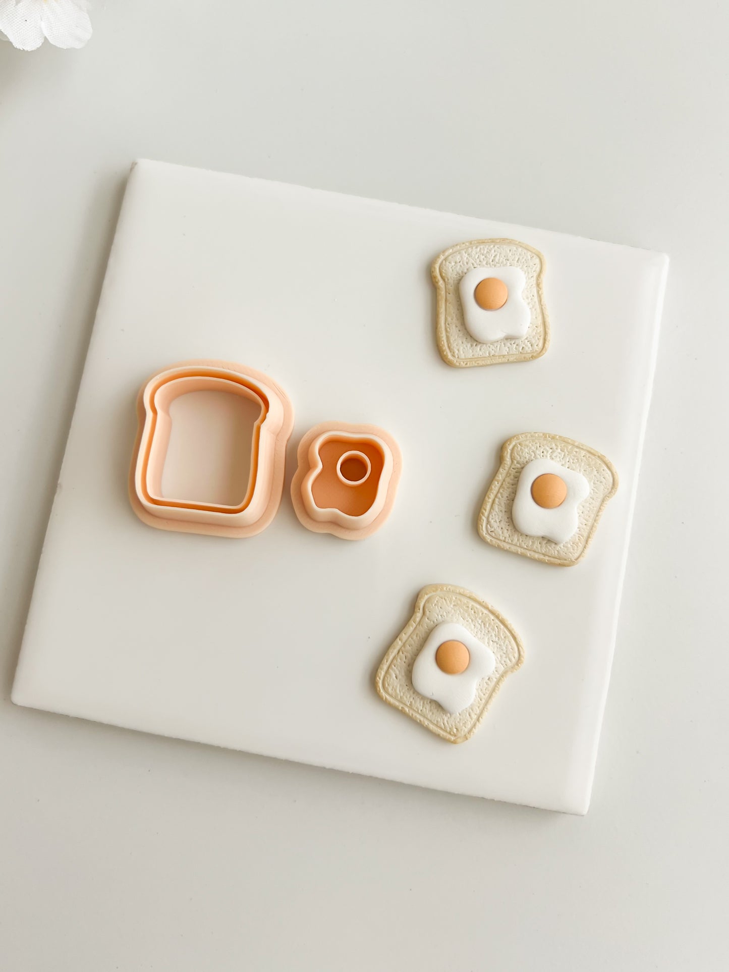 Toast and Eggs Clay Cutter | Toast and Eggs Polymer Clay Cutter for DIY Breakfast Earrings Food-Themed Jewelry and Handmade Cute Accessories