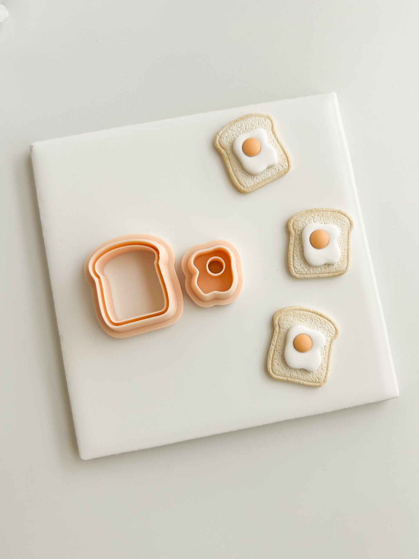 Toast and Eggs Clay Cutter | Toast and Eggs Polymer Clay Cutter for DIY Breakfast Earrings Food-Themed Jewelry and Handmade Cute Accessories