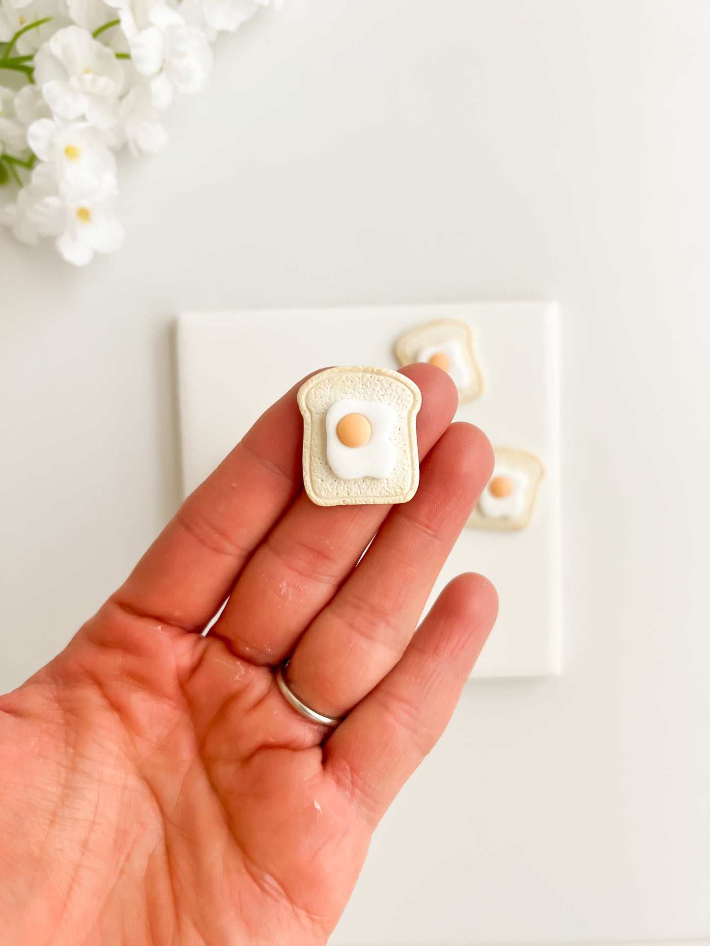 Toast and Eggs Clay Cutter | Toast and Eggs Polymer Clay Cutter for DIY Breakfast Earrings Food-Themed Jewelry and Handmade Cute Accessories