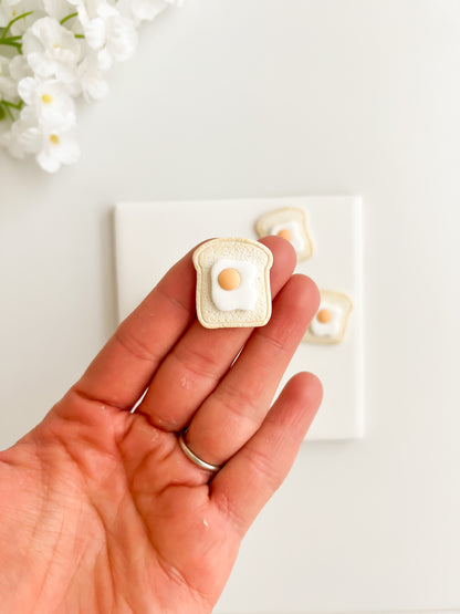 Toast and Eggs Clay Cutter | Toast and Eggs Polymer Clay Cutter for DIY Breakfast Earrings Food-Themed Jewelry and Handmade Cute Accessories