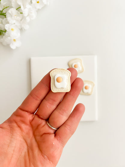 Toast and Eggs Clay Cutter | Toast and Eggs Polymer Clay Cutter for DIY Breakfast Earrings Food-Themed Jewelry and Handmade Cute Accessories