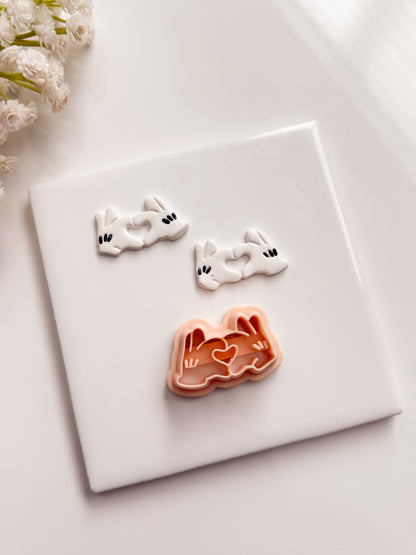 Mickey Mouse Heart Glove Clay Cutter | Mickey Mouse Heart Glove Polymer Clay Cutter for DIY Disney Earrings Cute Jewelry and Handmade Valentine's Accessories