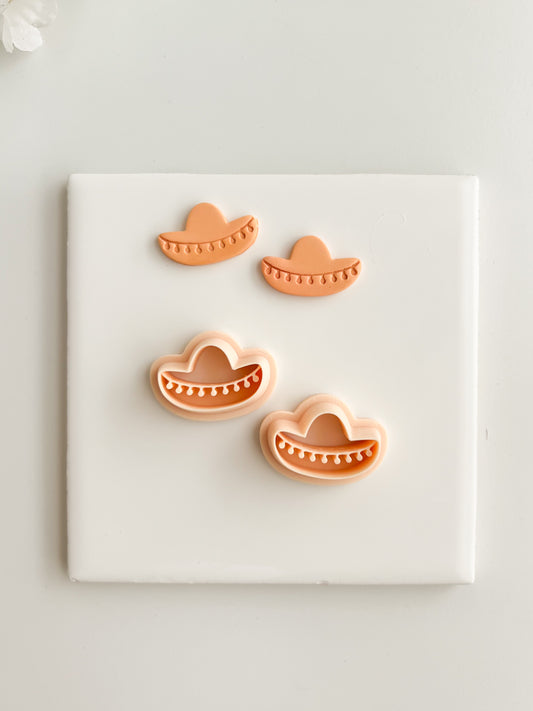 Sombrero Hat Clay Cutter | Sombrero Hat Polymer Clay Cutter for DIY Fiesta Earrings Mexican-Themed Jewelry and Handmade Celebration Accessories