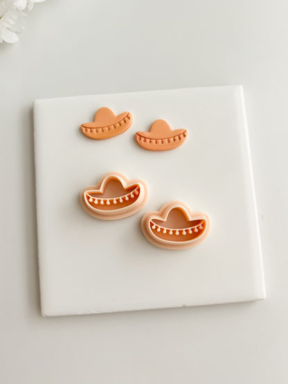 Sombrero Hat Clay Cutter | Sombrero Hat Polymer Clay Cutter for DIY Fiesta Earrings Mexican-Themed Jewelry and Handmade Celebration Accessories