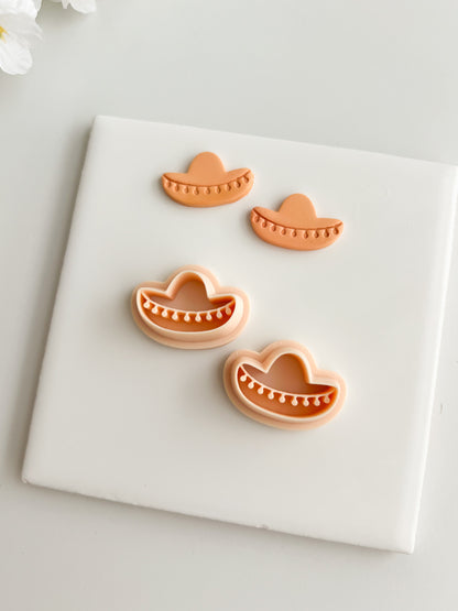 Sombrero Hat Clay Cutter | Sombrero Hat Polymer Clay Cutter for DIY Fiesta Earrings Mexican-Themed Jewelry and Handmade Celebration Accessories