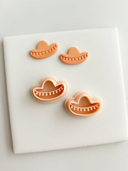 Sombrero Hat Clay Cutter | Sombrero Hat Polymer Clay Cutter for DIY Fiesta Earrings Mexican-Themed Jewelry and Handmade Celebration Accessories