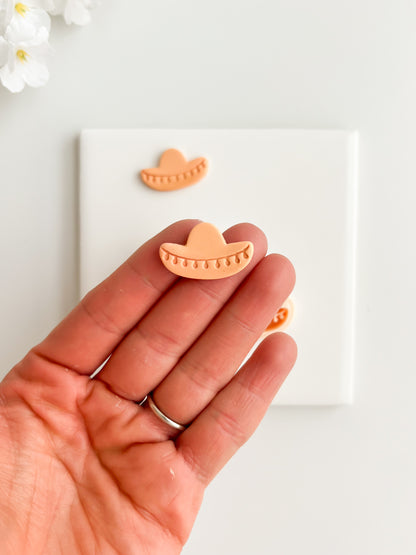 Sombrero Hat Clay Cutter | Sombrero Hat Polymer Clay Cutter for DIY Fiesta Earrings Mexican-Themed Jewelry and Handmade Celebration Accessories