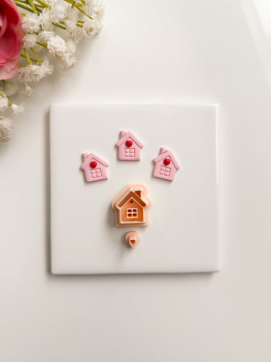 Gingerbread House No. 5 Clay Cutter | Gingerbread House No. 5 Polymer Clay Cutter for DIY Christmas Earrings Cookie-Themed Jewelry and Handmade Holiday Accessories