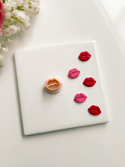Lip Stud No. 4 Clay Cutter | Lip Stud Polymer Clay Cutter for DIY Valentine's Earrings Cute Jewelry and Handmade Romantic Accessories