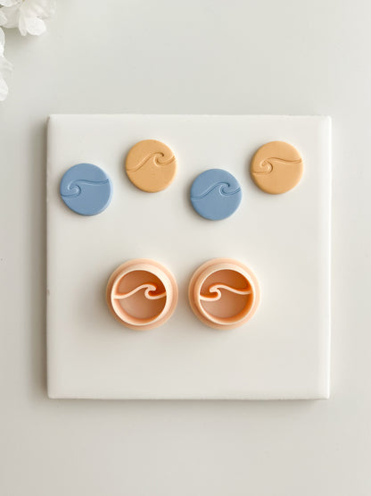 Wave Clay Cutter | Wave Polymer Clay Cutter for DIY Beach Earrings Ocean-Themed Jewelry and Handmade Summer Accessories